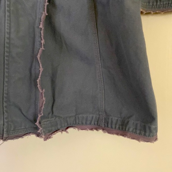 Tulle 100% cotton, women’s distressed long length light denim jacket. - Picture 7 of 14